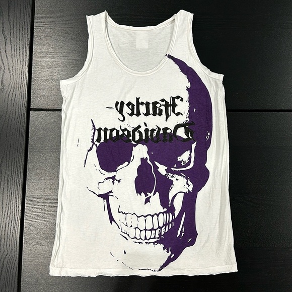 Harley-Davidson Skull Design Tank Top with Stone Embelished Logo - M - Picture 5 of 8